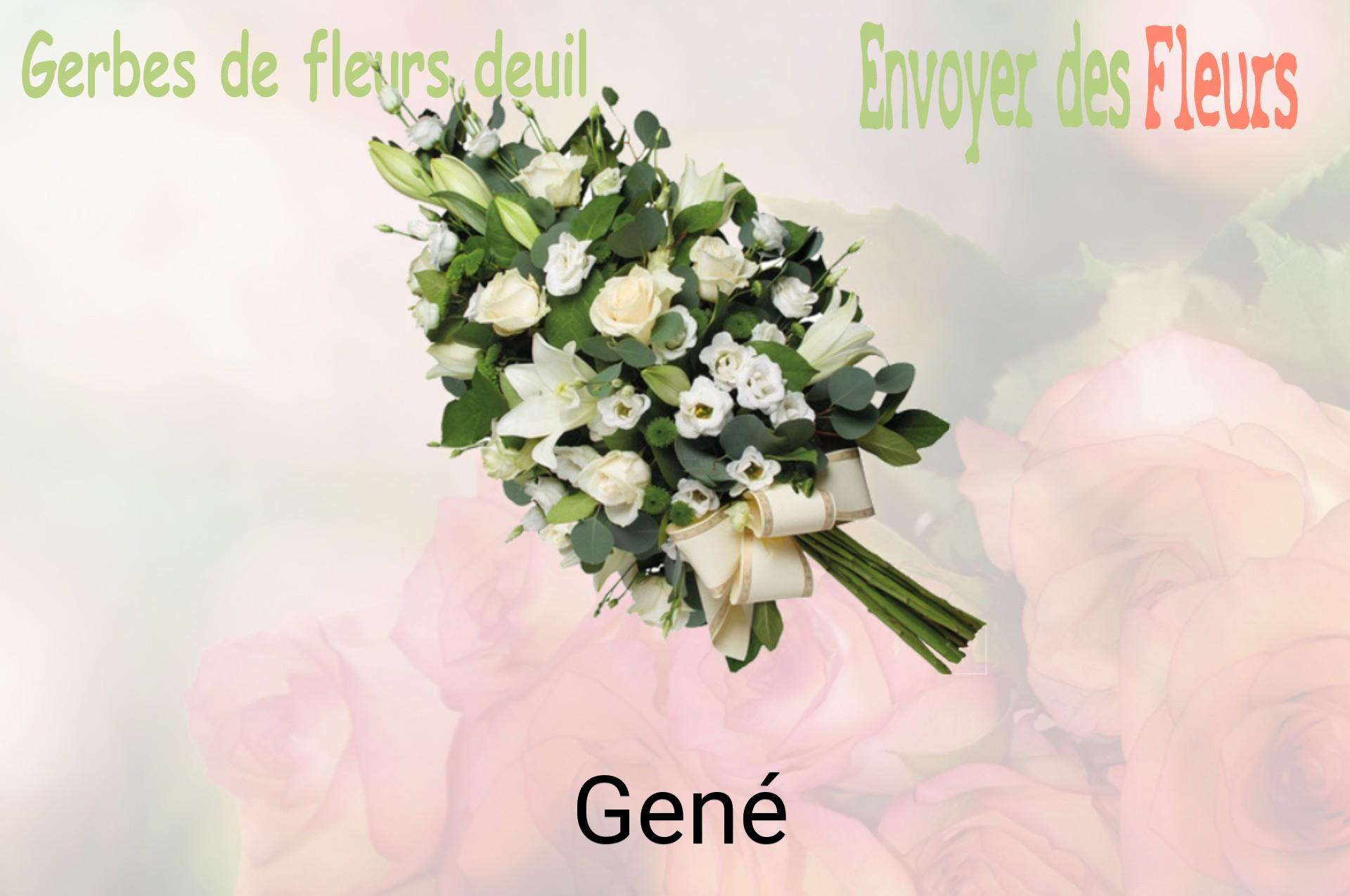 Gerbe de fleurs de deuil livrée à Gené